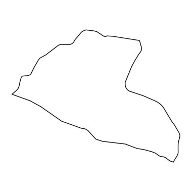 Büyük Kru haritası, Liberya idari bölümü. Vektör illüstrasyonu.