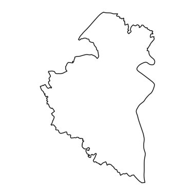 Remich kanton haritası, Lüksemburg idari bölümü. Vektör illüstrasyonu.
