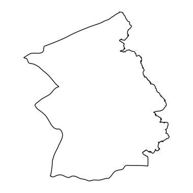 Flacq bölge haritası, Mauritius 'un idari bölümü. Vektör illüstrasyonu.