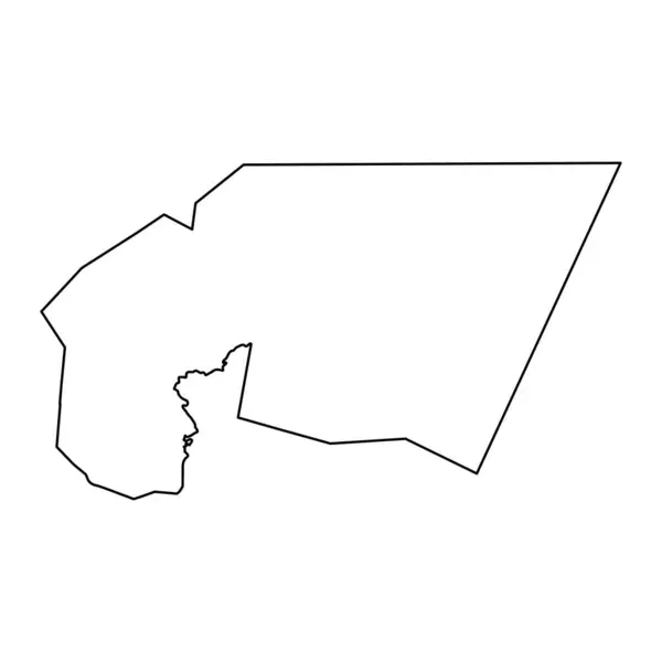 Mapa Tagant Region División Administrativa Mauritania Ilustración Vectorial — Vector de stock