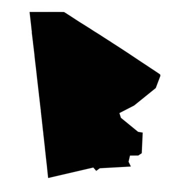 Taoudenit bölgesi haritası, Mali idari bölümü. Vektör illüstrasyonu.