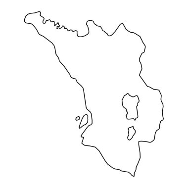 Selangor devlet haritası, Malezya idari bölümü. Vektör illüstrasyonu.