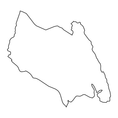 Johor devlet haritası, Malezya idari bölümü. Vektör illüstrasyonu.