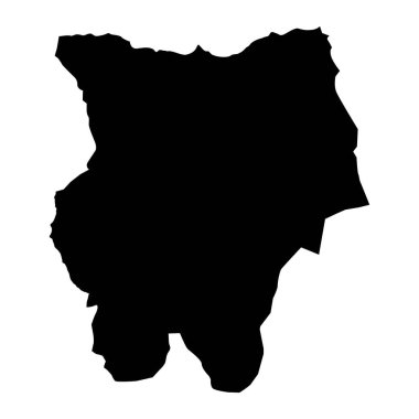 Khentii eyalet haritası, Moğolistan idari bölümü. Vektör illüstrasyonu.