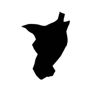 Govisumber eyalet haritası, Moğolistan idari bölümü. Vektör illüstrasyonu.