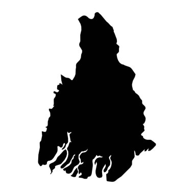 Ayeyarwady bölgesi haritası, Myanmar 'ın idari bölümü. Vektör illüstrasyonu.