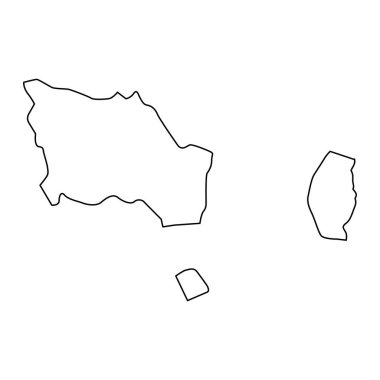 Ulaanbaatar haritası, Moğolistan idari bölümü. Vektör illüstrasyonu.