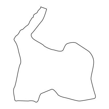 Darkhan Uul eyalet haritası, Moğolistan idari bölümü. Vektör illüstrasyonu.