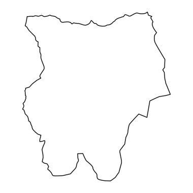 Khentii eyalet haritası, Moğolistan idari bölümü. Vektör illüstrasyonu.