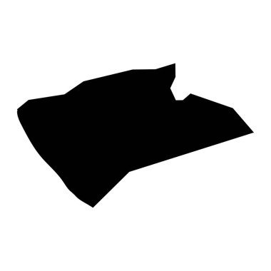 Boe bölgesi haritası, Nauru 'nun idari bölümü. Vektör illüstrasyonu.