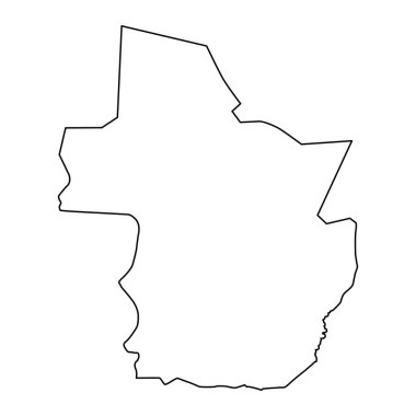 Gao bölgesi haritası, Mali idari bölümü. Vektör illüstrasyonu.