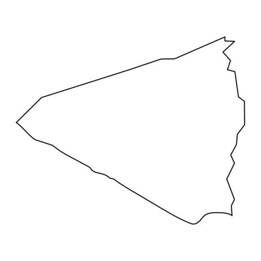 Yaren bölge haritası, Nauru 'nun idari bölümü. Vektör illüstrasyonu.