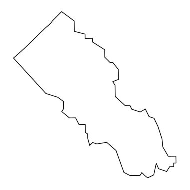 Baitsi bölge haritası, Nauru idari bölümü. Vektör illüstrasyonu.