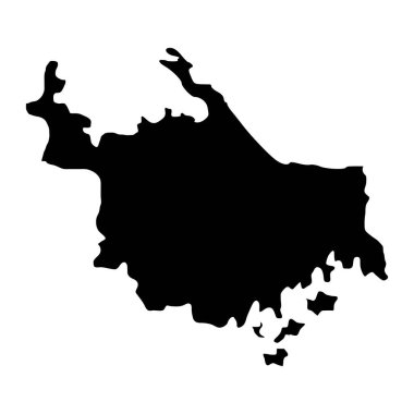 Ngabe Bugle Comarca haritası, Panama 'nın idari bölümü. Vektör illüstrasyonu.