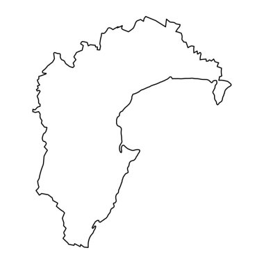 Hawkes Körfezi haritası, Yeni Zelanda idari bölümü. Vektör illüstrasyonu.