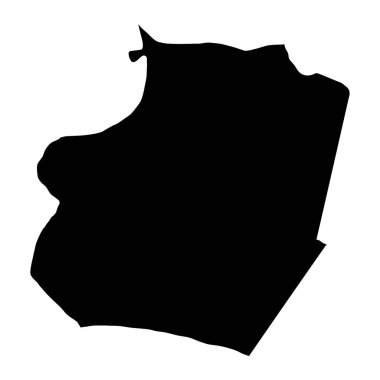 Rakka Valiliği haritası, Suriye idari bölümü. Vektör illüstrasyonu.