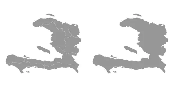 Haiti Karte Mit Administrativen Einteilungen Vektorillustration — Stockvektor