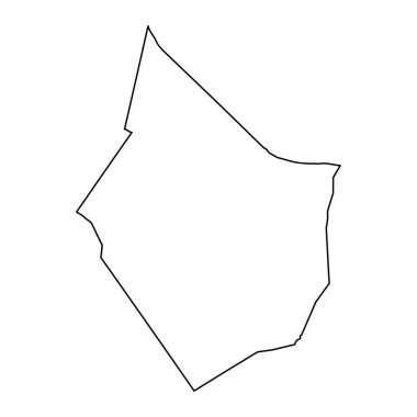 Deir ez Zor Valiliği haritası, Suriye idari bölümü. Vektör illüstrasyonu.