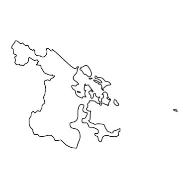 Bocas del Toro eyalet haritası, Panama idari bölümü. Vektör illüstrasyonu.