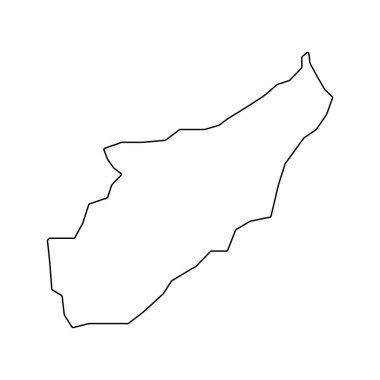 Point Fortin haritası, Trinidad ve Tobago 'nun idari bölümü. Vektör illüstrasyonu.