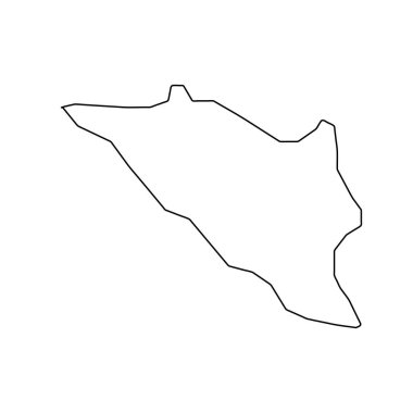 İspanya Limanı haritası, Trinidad ve Tobago 'nun idari bölümü. Vektör illüstrasyonu.