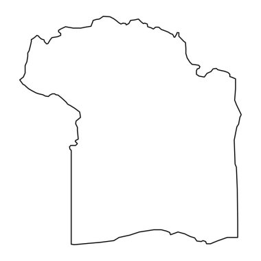 Princes Town haritası, Trinidad ve Tobago 'nun idari bölümü. Vektör illüstrasyonu.