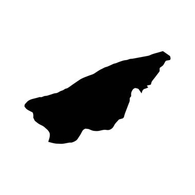 Tunus Valiliği haritası, Tunus idari bölümü. Vektör illüstrasyonu.