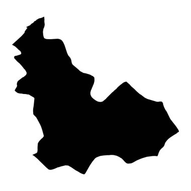 Beja Valiliği haritası, Tunus idari bölümü. Vektör illüstrasyonu.