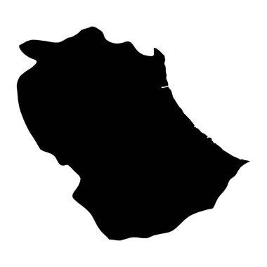 Gabes Valiliği haritası, Tunus idari bölümü. Vektör illüstrasyonu.