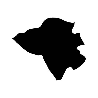 Manouba Valiliği haritası, Tunus idari bölümü. Vektör illüstrasyonu.