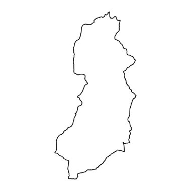 Singida Bölgesi haritası, Tanzanya idari bölümü. Vektör illüstrasyonu.