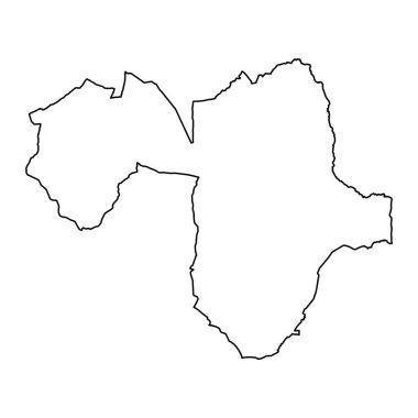 Manyara Bölgesi haritası, Tanzanya idari bölümü. Vektör illüstrasyonu.