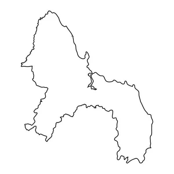 Carte Région Dar Salaam Division Administrative Tanzanie Illustration Vectorielle — Image vectorielle