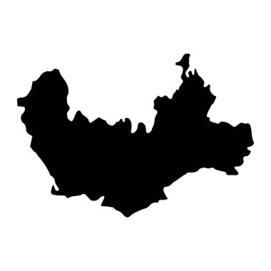 Namangan Bölgesi haritası, Özbekistan idari bölümü. Vektör illüstrasyonu.