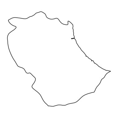 Gabes Valiliği haritası, Tunus idari bölümü. Vektör illüstrasyonu.