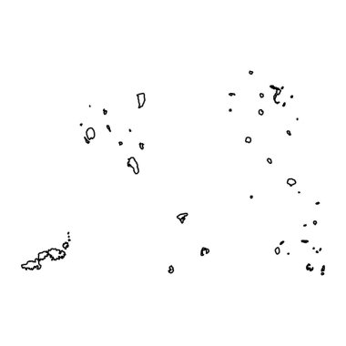 Doğu Bölümü haritası, Fiji 'nin idari bölümü. Vektör illüstrasyonu.