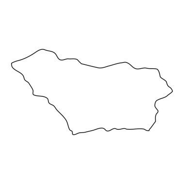 Colonia Departmanı haritası, Uruguay idari bölümü. Vektör illüstrasyonu.