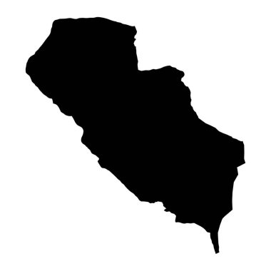 Mayo Kebbi Ouest Bölgesi haritası, Chad 'in idari bölümü. Vektör illüstrasyonu.