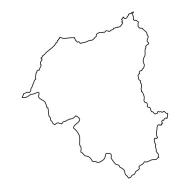 Ouham Pende il haritası, Orta Afrika Cumhuriyeti idari bölümü.