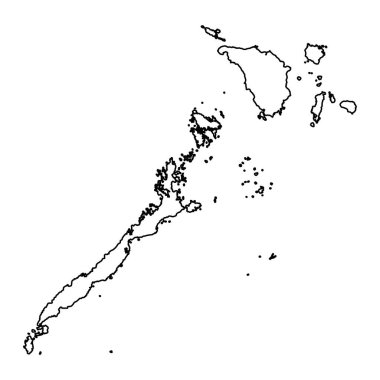 Mimaropa Bölgesi haritası, Filipinler idari bölümü. Vektör illüstrasyonu.