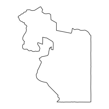 Wele Nzas eyalet haritası, Ekvator Ginesi idari bölümü. Vektör illüstrasyonu.