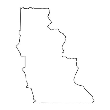 Centro Sur eyalet haritası, Ekvator Ginesi idari bölümü. Vektör illüstrasyonu.