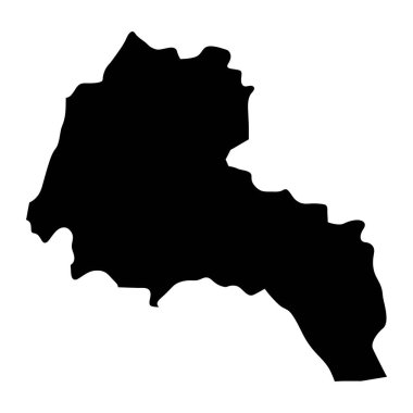 Sidama Bölgesi haritası, Etiyopya idari bölümü. Vektör illüstrasyonu.