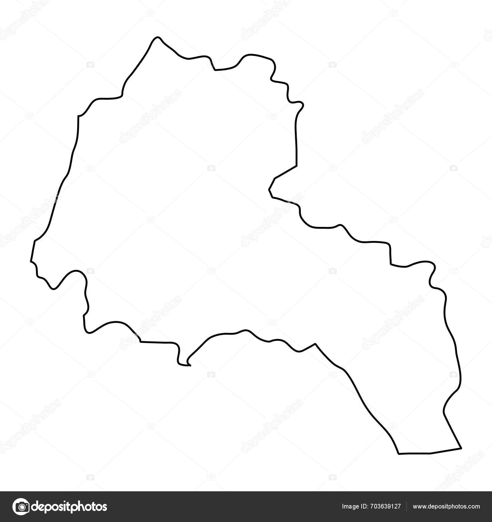 Sidama Region Map Administrative Division Ethiopia Vector Illustration ...