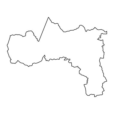 Tigray Bölgesi haritası, Etiyopya 'nın idari bölümü. Vektör illüstrasyonu.