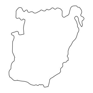 Orta Etiyopya Bölgesel Devlet Haritası, Etiyopya 'nın idari bölümü. Vektör illüstrasyonu.