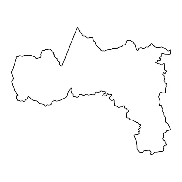 Carte Région Tigré Division Administrative Éthiopie Illustration Vectorielle — Image vectorielle