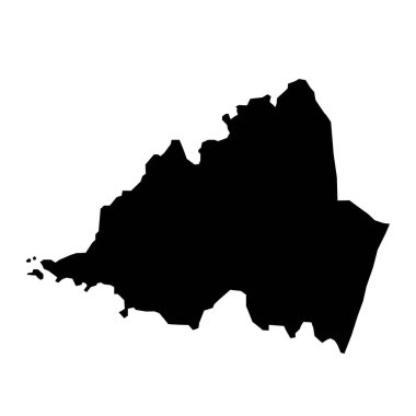 Lealataua İlçesi haritası, Amerikan Samoası 'nın idari bölümü. Vektör illüstrasyonu.