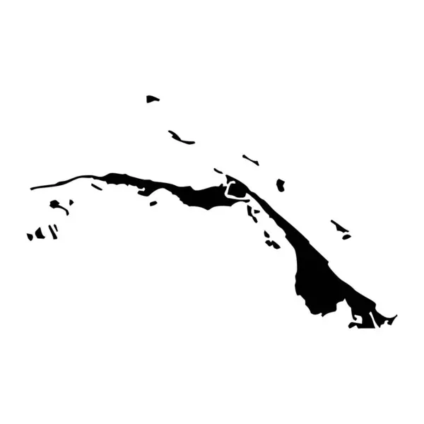 Karte Von Nord Abaco Verwaltungseinheit Der Bahamas Vektorillustration — Stockvektor