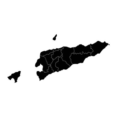 East Timor map with administrative divisions. Vector illustration. clipart